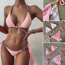 Bianca - Funkelnder Diamant Bikini für Damen – Rosa