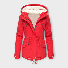 Moriel – Gefütterte Winterjacke mit Kapuze – Rot