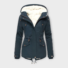 Moriel – Gefütterte Winterjacke mit Kapuze – Blau