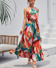 Tyra - Einzigartiges Sommer Kleid für Frauen – Orange