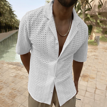 Gabriel - Herren Sommerhemd Bequemer Freizeit Look – Weiß