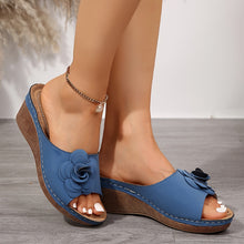 BloomLift™ – Elegante Damen Plateau Sandalen mit Komfortsohle – Blau