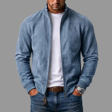 Kerral – Elegante Wildleder Jacke – Himmelblau