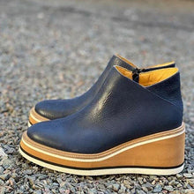 Gabriela | Damen Orthopädische Plattform Stiefeletten – Blau