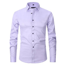Braony | Klassisches Langarmh Herrenhemd mit modernem Slim-Fit – Lila