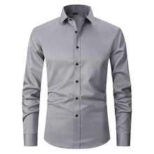Braony | Klassisches Langarmh Herrenhemd mit modernem Slim-Fit – Grau