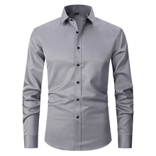 Jeremias | Elegantes Button-Up-Hemd – Grau