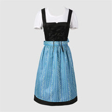 Oktoberfest Dirndl Kleid für Damen mit blauer Schürze - Katharina – Blau