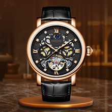 van Baerle® - Geschäftliches Lederarmbanduhren – Gold Schwarz