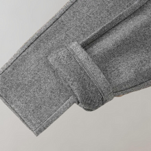 Stoffhose mit hohem Bund | Zarte Struktur | Eleganter Schnitt – Grau