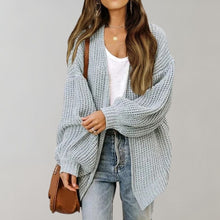 Elsa | Damen Freizeit-Strickjacke mit offener Vorderseite – Grau
