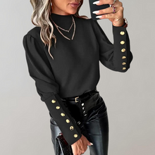 Trendy Damenbluse mit Spitze - Clara – Schwarz
