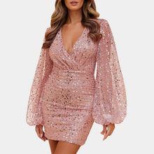 Paillettenkleid | Elegante Silhouette | Glamouröser Look – Rosa