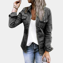 Sophia® | Button-Down-Urban-Hemd für Damen – Schwarz