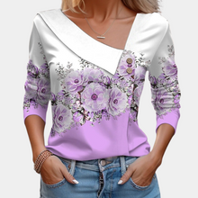 Jean® | Langärmlige Bluse mit Blumendruck – Violett