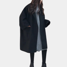 Oversized Mantel | Lässiger Chic | Minimalistisches Design – Schwarz