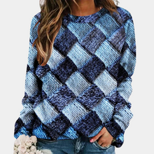 Stilvoller Bunter Damenpullover - Camilla – Blau