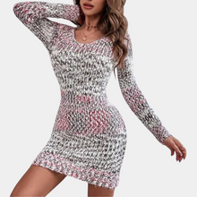 Figurbetontes Strickkleid | Weicher Strick | Femininer Look – Rose Mischung