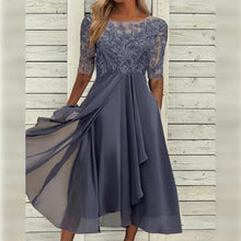 Elegantes A-Linien-Kleid | Spitzendetail & fließender Stoff | Feminin & stilvoll – Lila