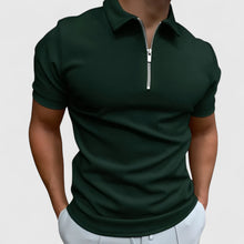 Lucas | Poloshirt mit Reißverschluss – Grün