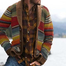 Warme und stilvolle Herren-Strickjacke für den Winter – Gelb
