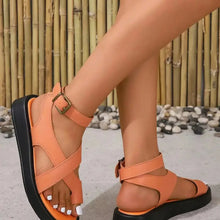 Ismene - Sandalen mit gepolsterter Fußgewölbestütze – Rot-Orange