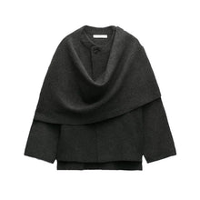 Sylvi | Warmer Oversize-Mantel – Dunkelgrau