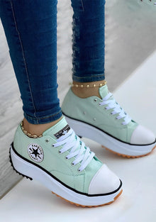 CanvasShoes - Modische Damensneaker – Grün
