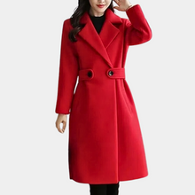Carmen | Wärmender Langer Mantel für Damen Winter Alltag – Rot