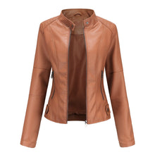 Gemma - Epische Lederjacke für Damen – Kamel