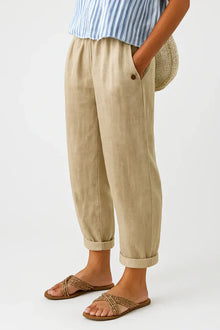 Romina™ Klassische Leinenhose – Beige