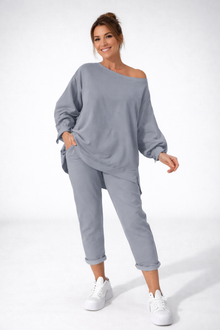 Nessa - federleichtes Loungewear-Set – Grau