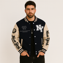 Marcus | Varsity Strickfleecejacke – Aprikose