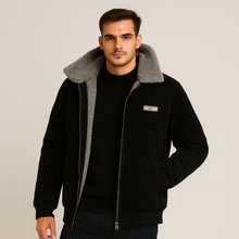 Ralph | Herren Cordjacke – Zeitlose warme Winterjacke – Schwarz