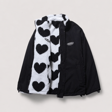 Gerina – Wendejacke Mit Herzmuster – Schwarz