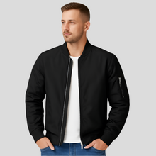 Minimalistische Herren-Bomberjacke - Danilo – Schwarz