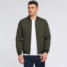 Minimalistische Herren-Bomberjacke - Ken – Olivgrün