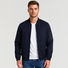 Minimalistische Herren-Bomberjacke - Ken – Dunkelblau