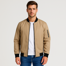 Minimalistische Herren-Bomberjacke - Ken – Khaki
