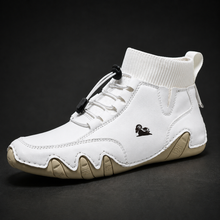 Tuncer – Turnschuh Aus Leder mit Schnürung – Weiß