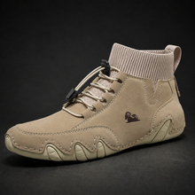 Tuncer – Turnschuh Aus Leder mit Schnürung – Khaki