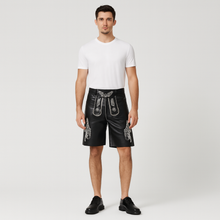 Kurze Wildbock Lederhose Hein – Schwarz