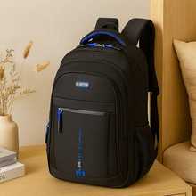 Laptop-Rucksack mit großem Fassungsvermögen – Stilvolle schwarze Reise- und Businesstasche aus Nylon mit verstellbaren Riemen – Blau