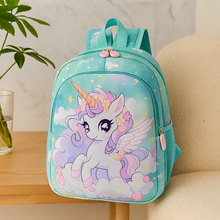 2025 Prinzessinnen-Rucksack für Mädchen – Leichte, faltbare Tasche mit süßem Wolken-Design – Grün