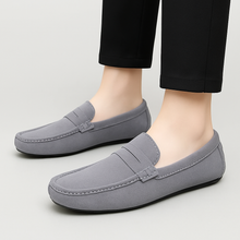 Jersey-Loafer für Herren – Business-Schlupfschuhe – Grau