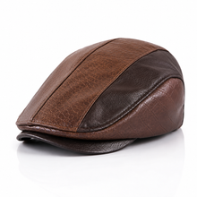CrownCraft – Elegante Leder-Schlappmütze – Dunkelbraun