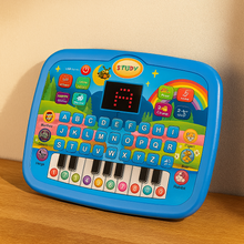 Lern-Tablet für Kinder – Buchstaben, Zahlen, Geräusche & Klaviertasten – Blau