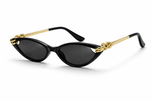 Lou | Elegante Cat-Eye-Sonnenbrille mit Detail – Schwarz