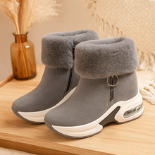 Selora | Kuschelige Winterstiefel aus Kunstfell – Grau