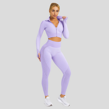 3-teiliges Yoga-Set für Damen – Lila